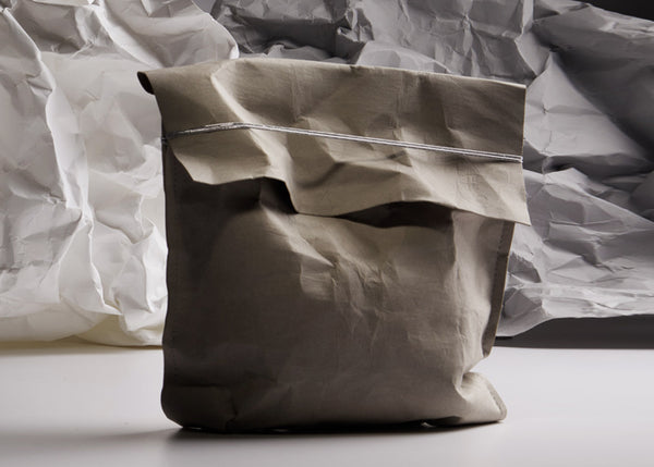 Grey washable paper bag
